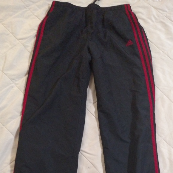 Adidas Track Pants Dark Grey/Hot Pink Women's Sz M - Picture 1 of 6